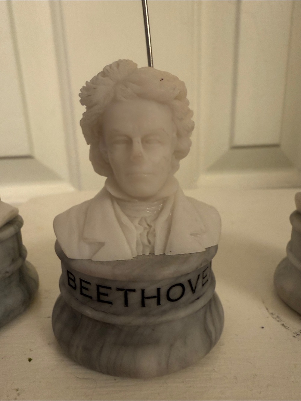 Great Composers Memo Holders Set of 3 Mozart Bach Beethoven Busts 2003 - Picture 4 of 10
